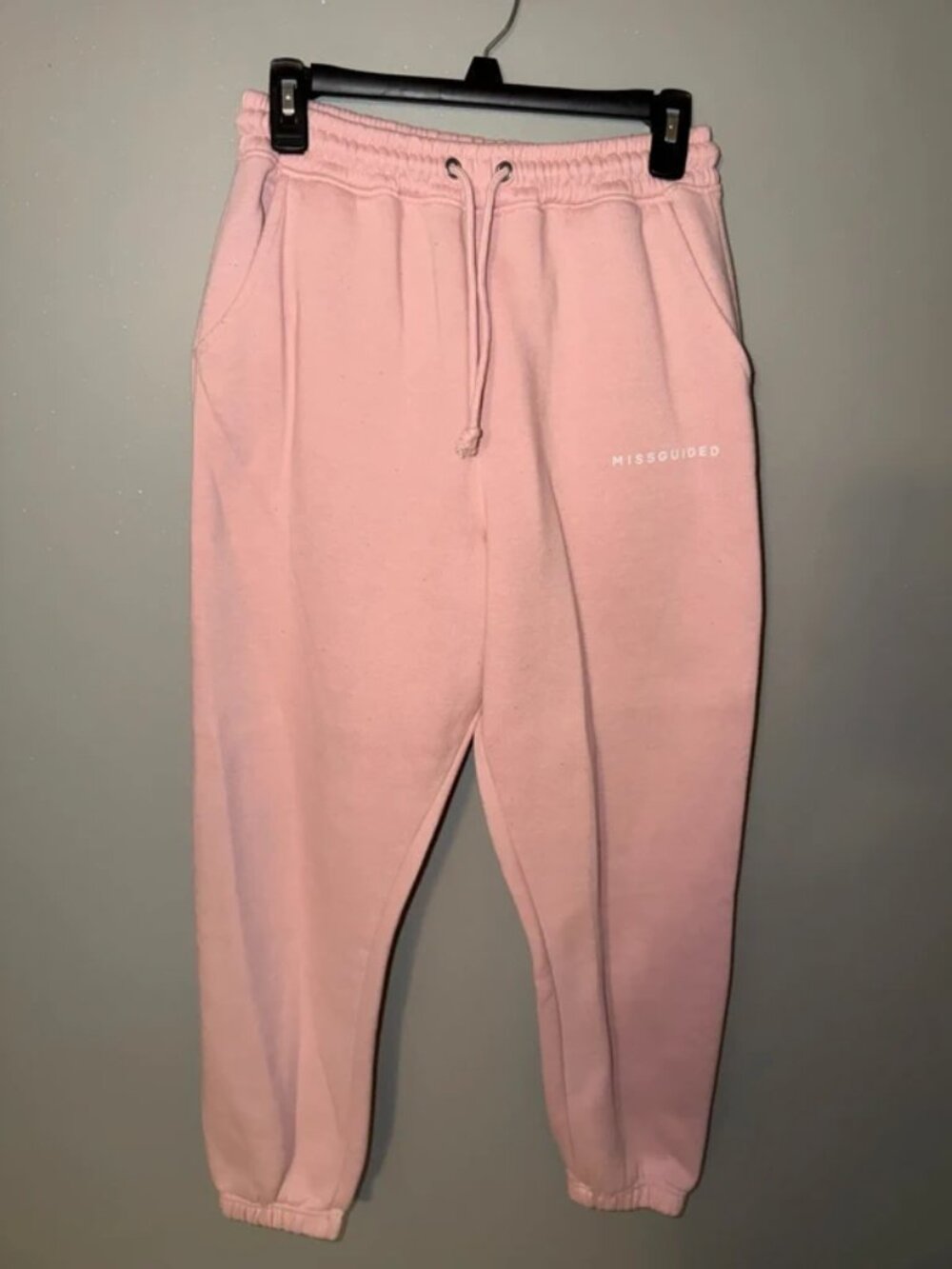 Missguided Light Pink Jogger Drawstring Sweatpants size Small